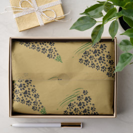Papel De Seda Árbol de Navidad Huella de Pata Amante de Perros 6