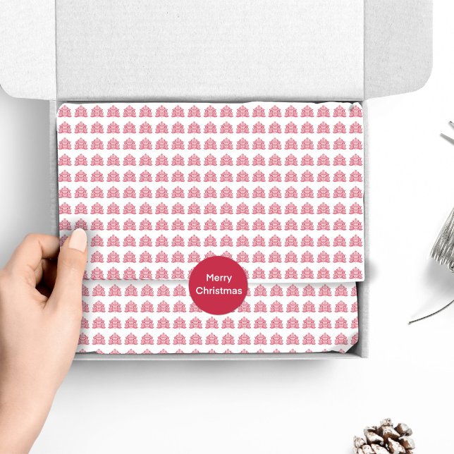 Papel De Seda Árbol de Navidad Nórdico Escandinavo Rojo (Subido por el creador)