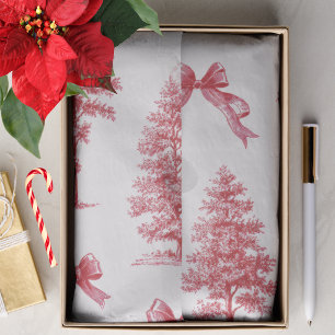 Papel De Seda Árbol de Navidad Rojo Vintage