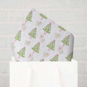 Papel De Seda Árbol de Navidad Rosa Mahjong
