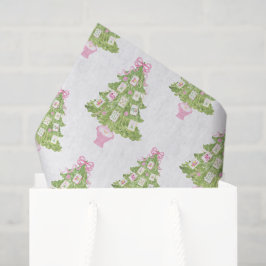 Papel De Seda Árbol de Navidad Rosa Mahjong