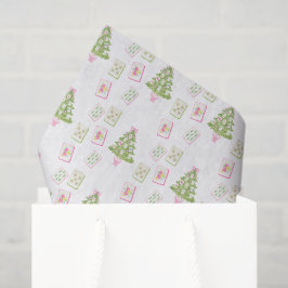 Papel De Seda Árbol de Navidad Rosa Mahjong