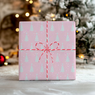 Papel De Seda Árbol de Navidad Rosa Pastel