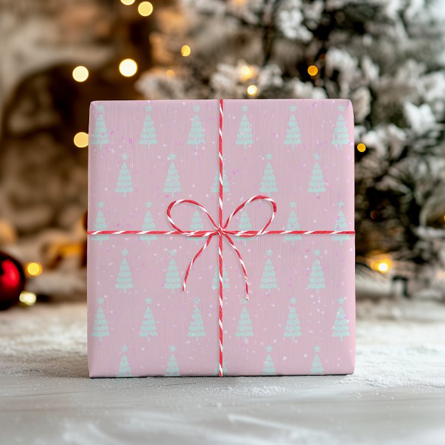Papel De Seda Árbol de Navidad Rosa Pastel (Subido por el creador)