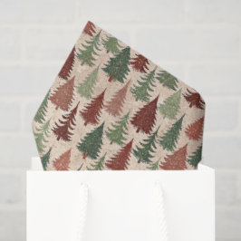 Papel De Seda Árbol de Navidad Rústico