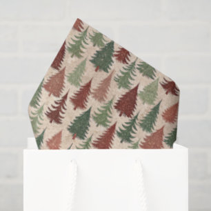 Papel De Seda Árbol de Navidad Rústico