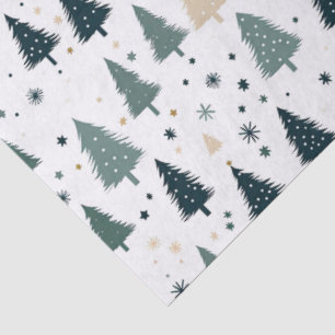 Papel De Seda Árbol de Navidad Verde Simple