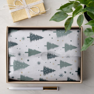 Papel De Seda Árbol de Navidad Verde Simple