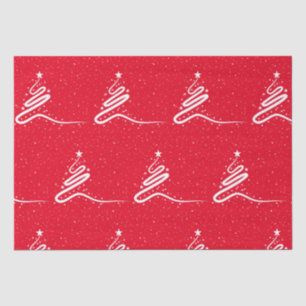 Papel De Seda Árbol de Navidad y Nieve