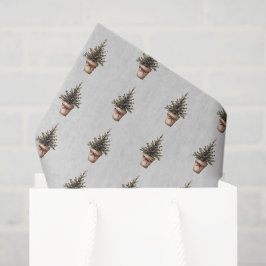 Papel De Seda árbol de piña de Navidad rústico personalizado par