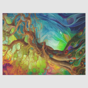 Papel De Seda Árbol de vida con guijarros