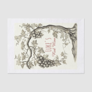 Papel De Seda Árbol de vino rojo grapevino personalizado
