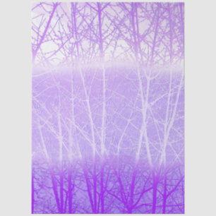 Papel De Seda Árboles brumosos helados en lavanda lila