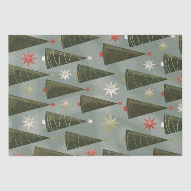 Papel De Seda Árboles de Navidad (Anverso)