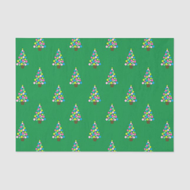 Papel De Seda Árboles de Navidad (Anverso)