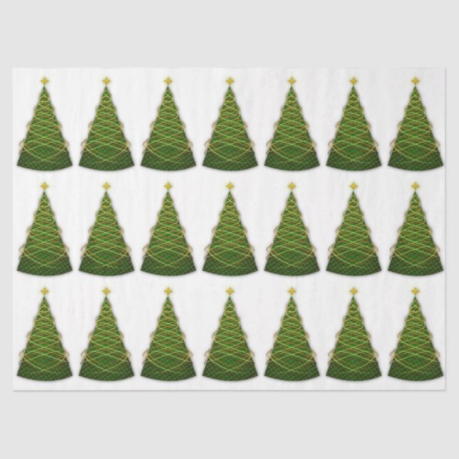 Papel De Seda Árboles de Navidad (Anverso)
