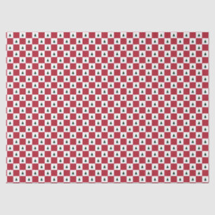 Papel De Seda Árboles de Navidad clásicos rojos blancos y verdes