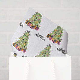Papel De Seda Árboles de Navidad con glamour brillante Preppy ac