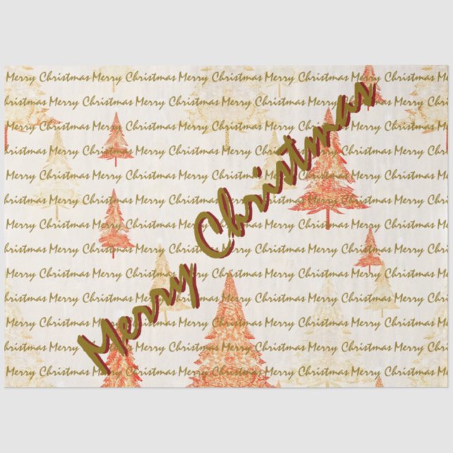 Papel De Seda Árboles de Navidad de Lujo Festivos (Anverso)