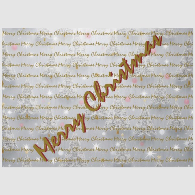 Papel De Seda Árboles de Navidad de Lujo Populares (Anverso)