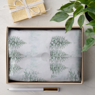Papel De Seda Árboles de Navidad de Nieve Invierno
