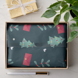 Papel De Seda Árboles de Navidad de un Verde Profundo Regalo Per