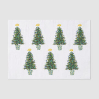 Papel De Seda Árboles de navidad del tema de la música