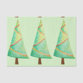 Papel De Seda Arboles de Navidad flacos