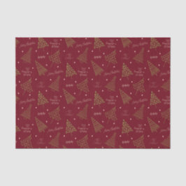 Papel De Seda Árboles de Navidad modernos con saludos de tempora