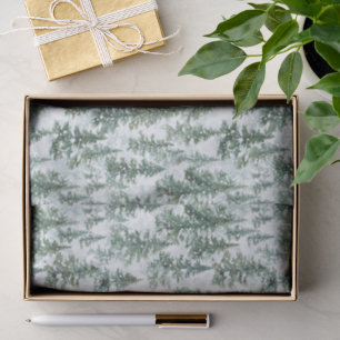 Papel De Seda Árboles de Navidad nevados
