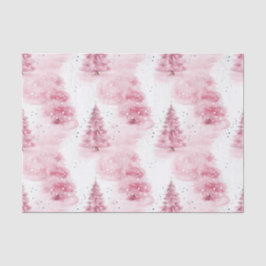 Papel De Seda Árboles de Navidad rosados