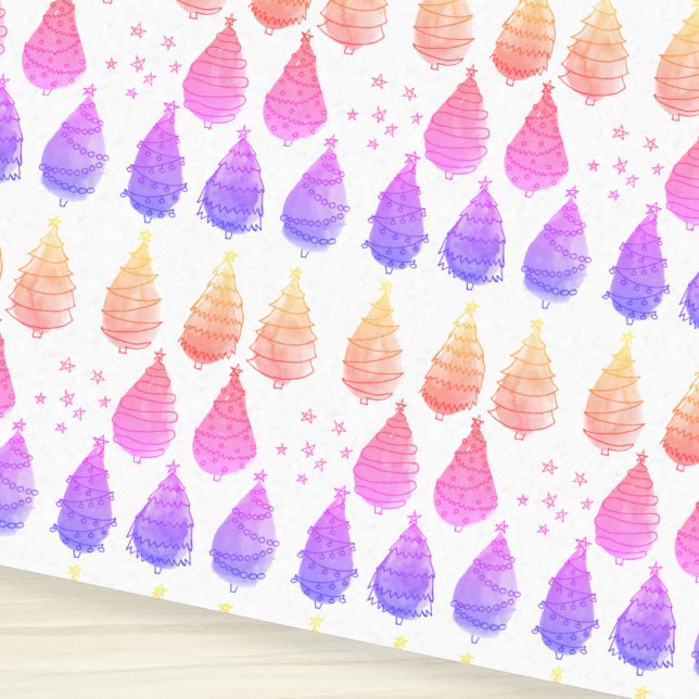 Papel De Seda Árboles de Navidad rosados (Subido por el creador)