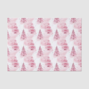 Papel De Seda Árboles de Navidad rosados