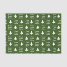 Árboles de Navidad verdes y blancos de negocios Tu