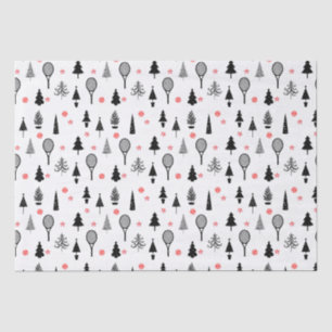 Papel De Seda 🎄 árboles de Navidad y raquetas de tenis 🎾