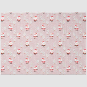 Papel De Seda Árboles de Navidad y Santa Claus