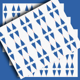 Papel De Seda Árboles de rojo, blanco y azul festivos