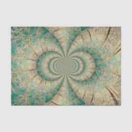 Papel De Seda Árboles forestales Green Brown Winter Woodland