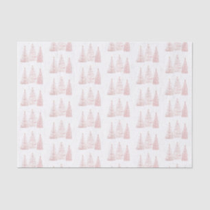 Papel De Seda Árboles navideños de oro Rosa