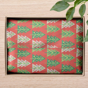 Papel De Seda Árboles navideños modernos y audaces