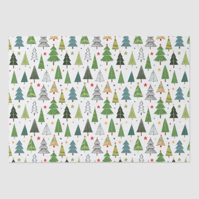 Papel De Seda Árboles retro (Anverso)