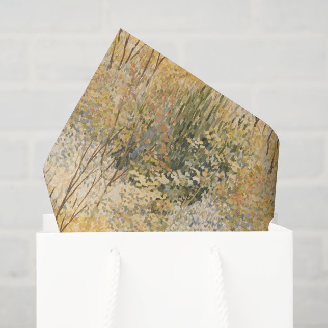 Papel De Seda Árboles Verde Amarillo Marrón   (Bolsa de regalo)