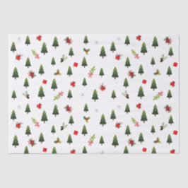 Papel De Seda Árboles y arcos de Navidad