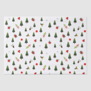 Papel De Seda Árboles y arcos de Navidad