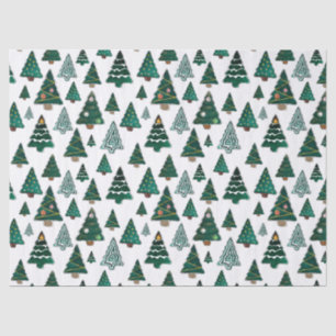 Papel De Seda Árboles y decoraciones navideños Navidades blancos