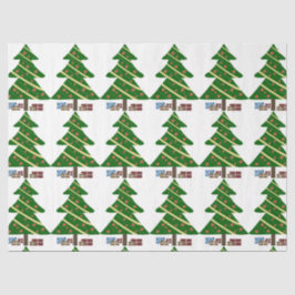 Papel De Seda Árboles y regalos de Navidad