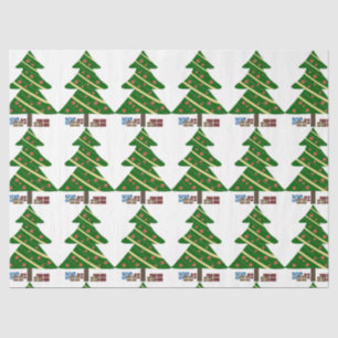 Papel De Seda Árboles y regalos de Navidad