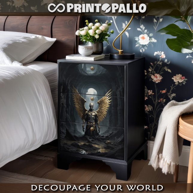 Papel De Seda Arcángel oscuro levantándose de tierra muerta (Subido por el creador)