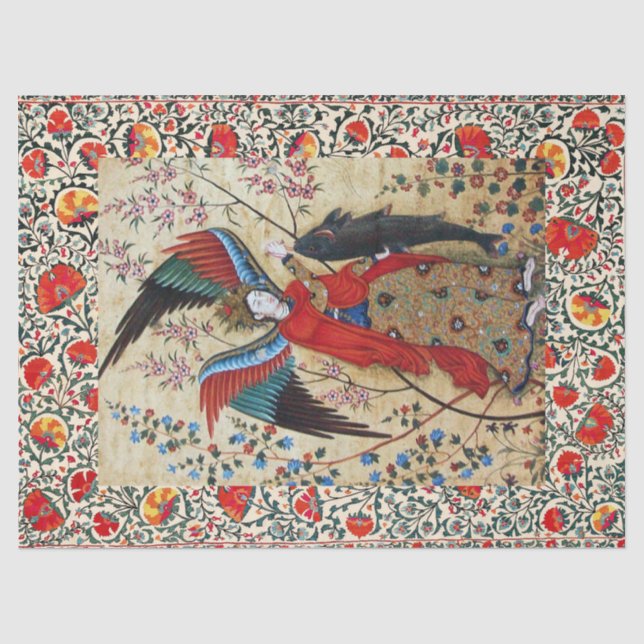 PAPEL DE SEDA ARCHANGEL RAPHAEL Y PARCHE DE PESCADO (Anverso)