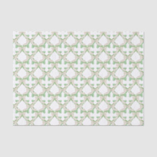 Papel De Seda Arco acuático rosa y mariposa verde arado